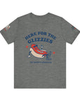 Here for the Glizzies Tee - Fun Sports Themed Unisex Jersey Short Sleeve Shirt
