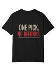 Circa Survivor Road Trip T-Shirt — Las Vegas 2026 "One Pick. No Refunds."
