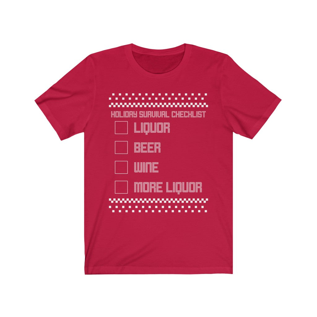 Holiday Checklist Short Sleeve Tee