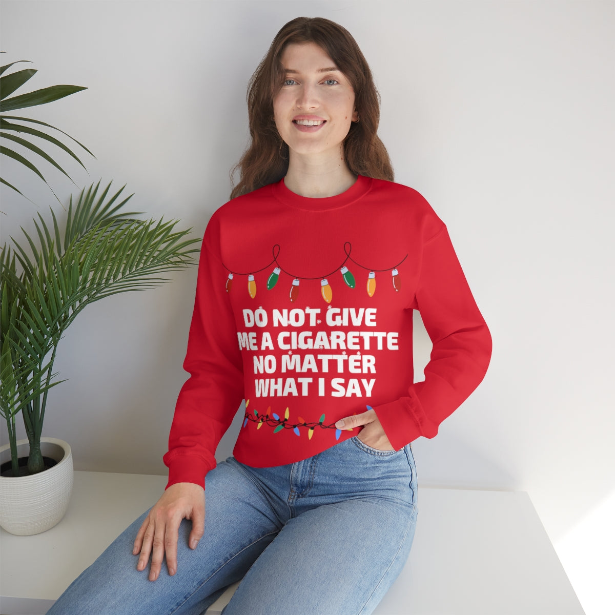 Ugly Christmas Cigs Crewneck Sweatshirt