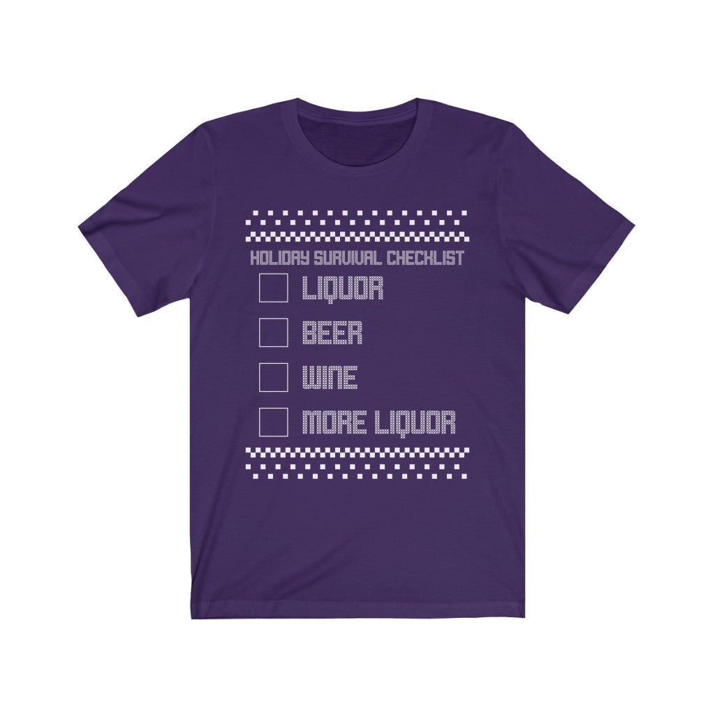 Holiday Checklist Short Sleeve Tee