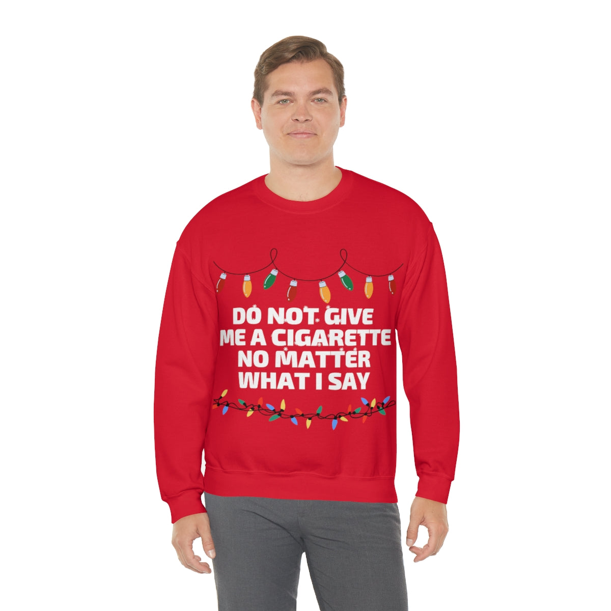 Ugly Christmas Cigs Crewneck Sweatshirt