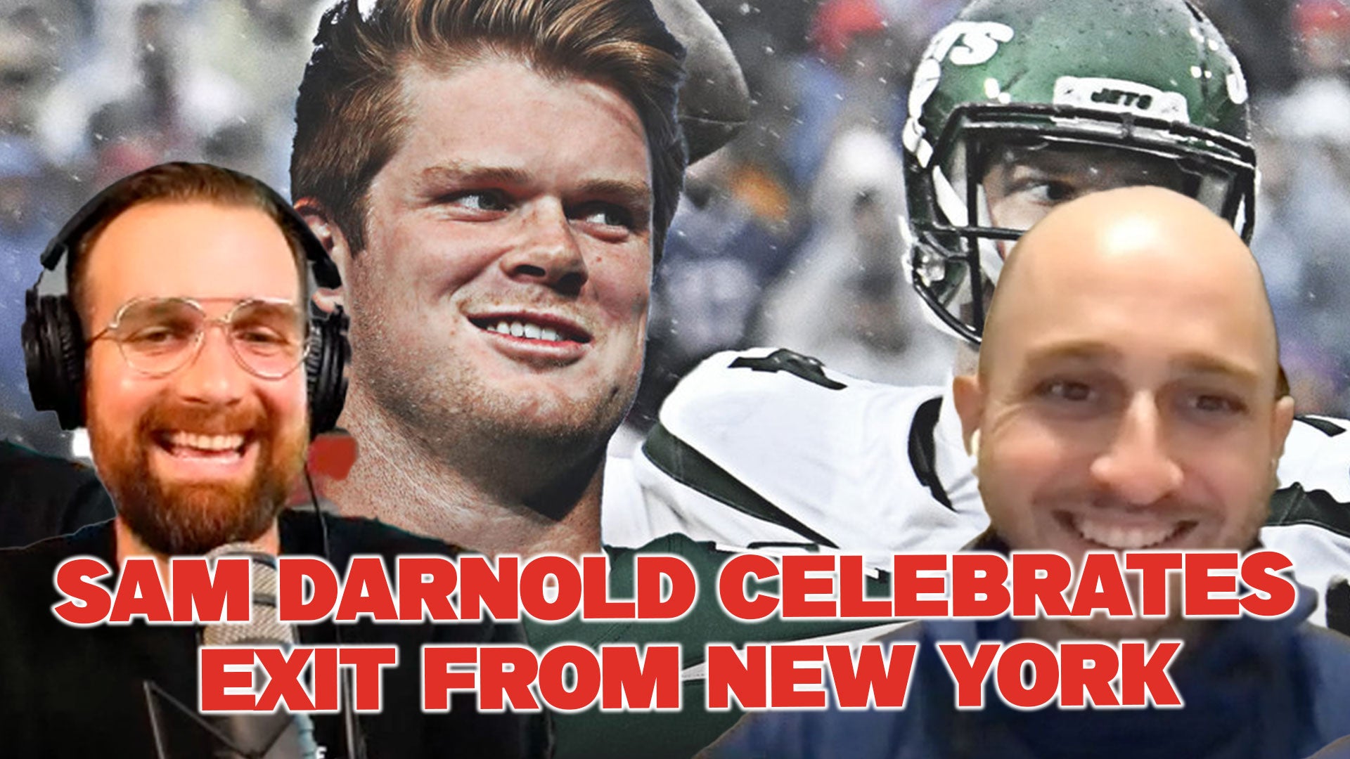 Sam Darnold celebrates exit from New York