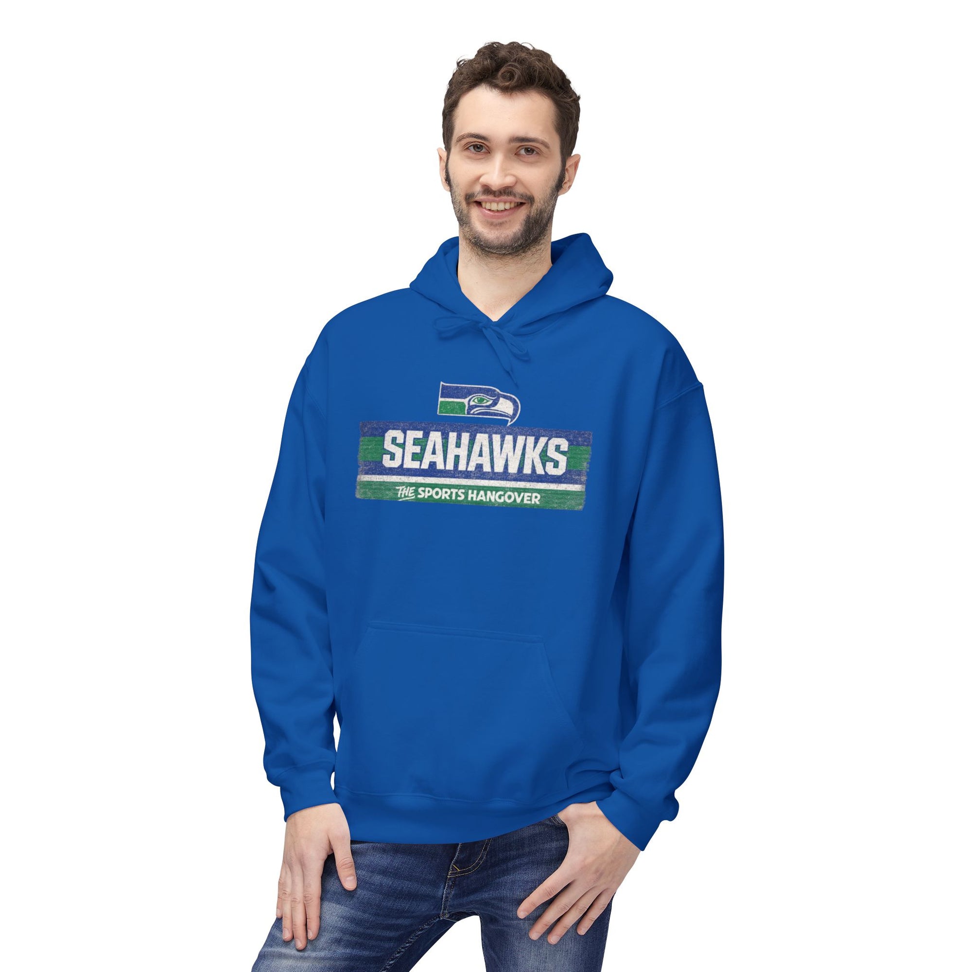 Seahawks Vintage Stripe Hoodie – The Seahawk Hangover Graphic