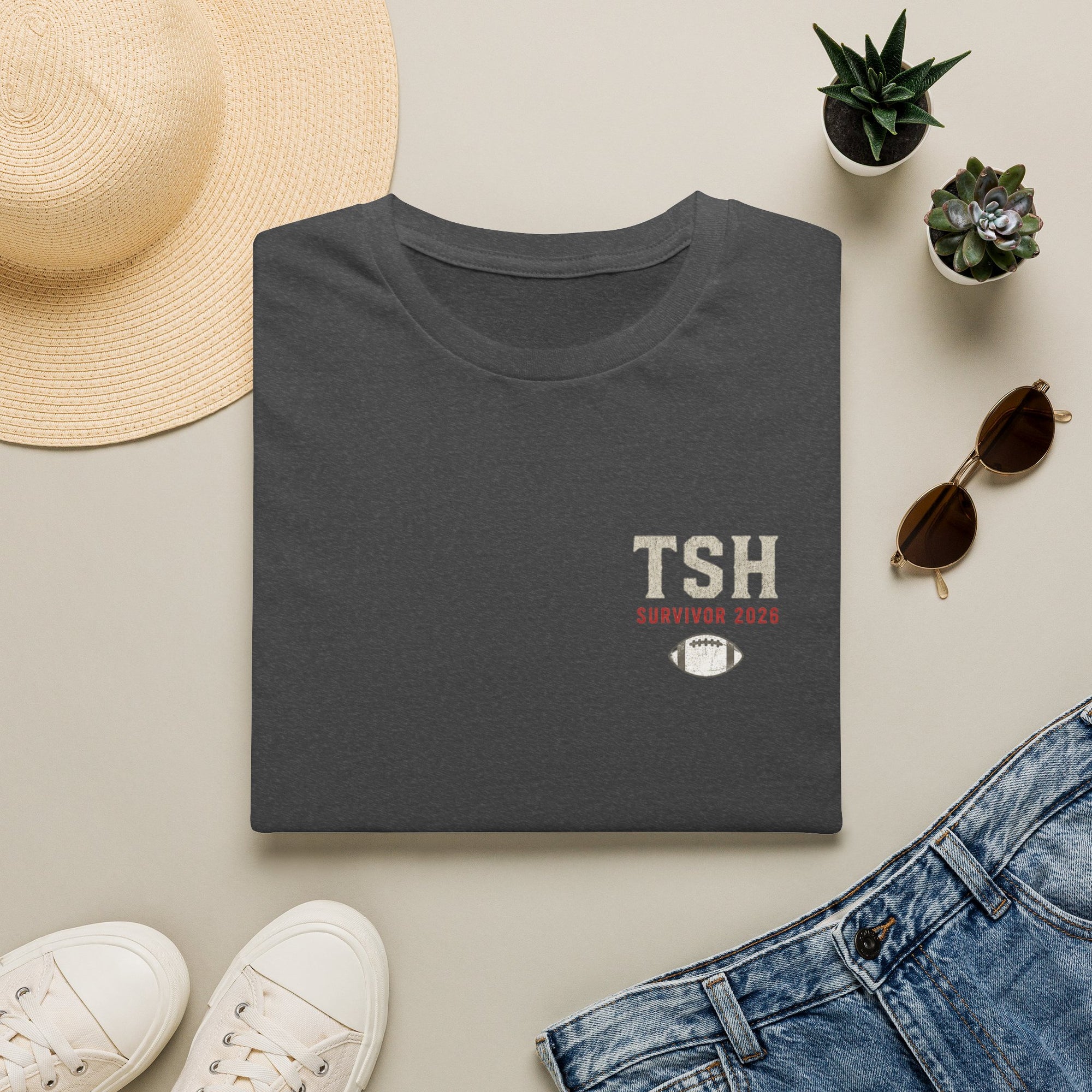 TSH Survivor 2025 Football T-Shirt — Small Chest Logo