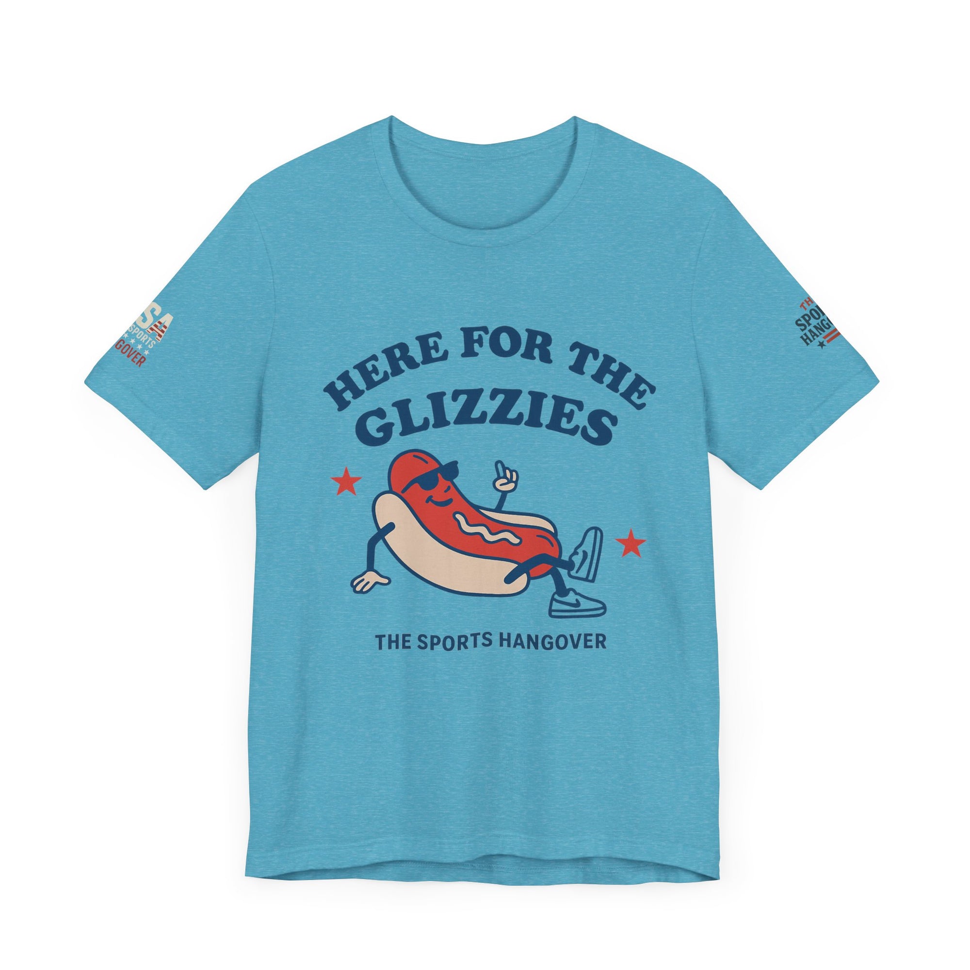 Here for the Glizzies Tee - Fun Sports Themed Unisex Jersey Short Sleeve Shirt