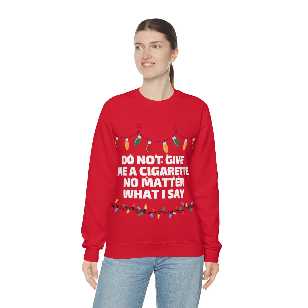 cigarette christmas sweater Funny Marlboro Smoking Cat Meme Ugly Christmas Mens XL New Zealand Ugly Christmas Cigs Crewneck Sweatshirt