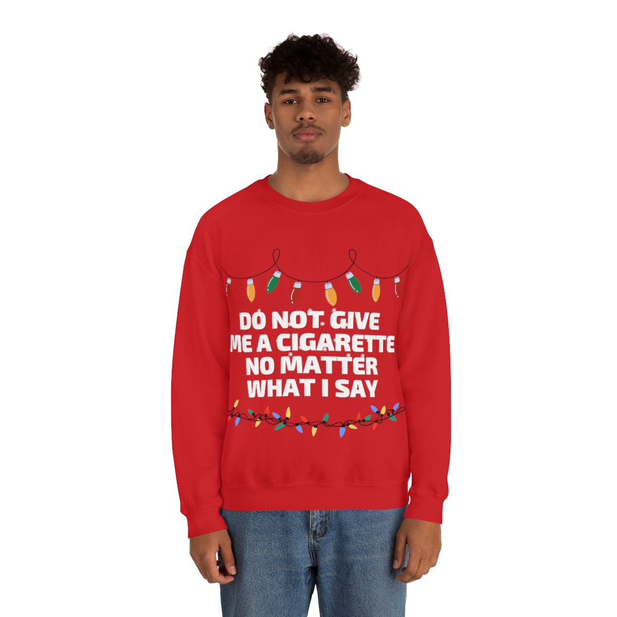 Ugly Christmas Cigs Crewneck Sweatshirt